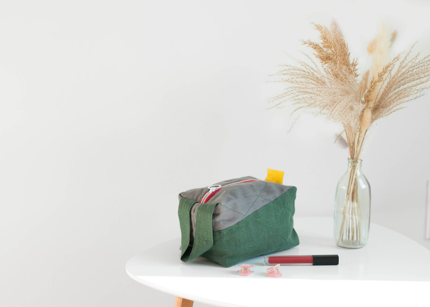 Dark Forest | Linen Quilted Pouch