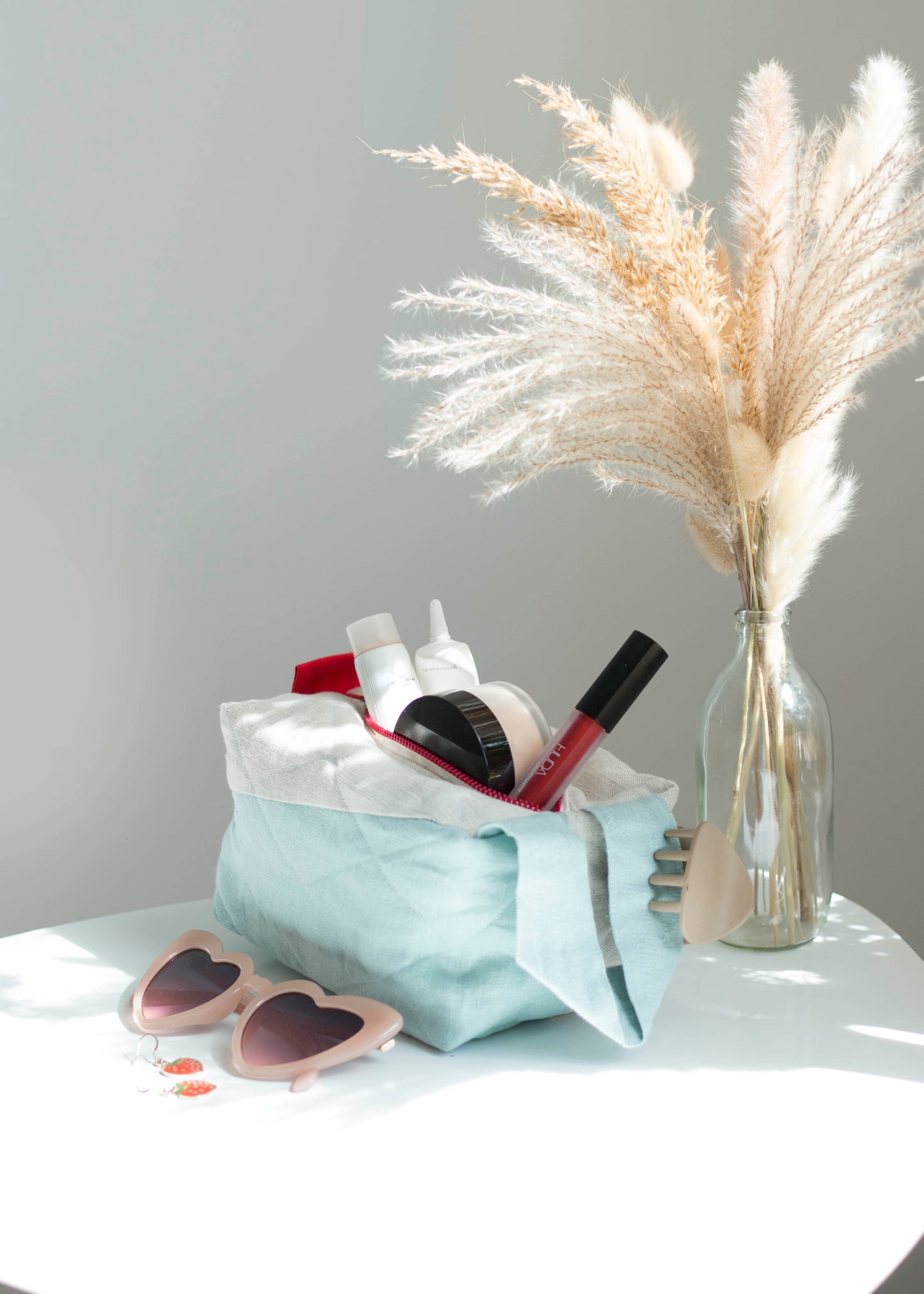 Sky Dream | Linen Quilted Pouch