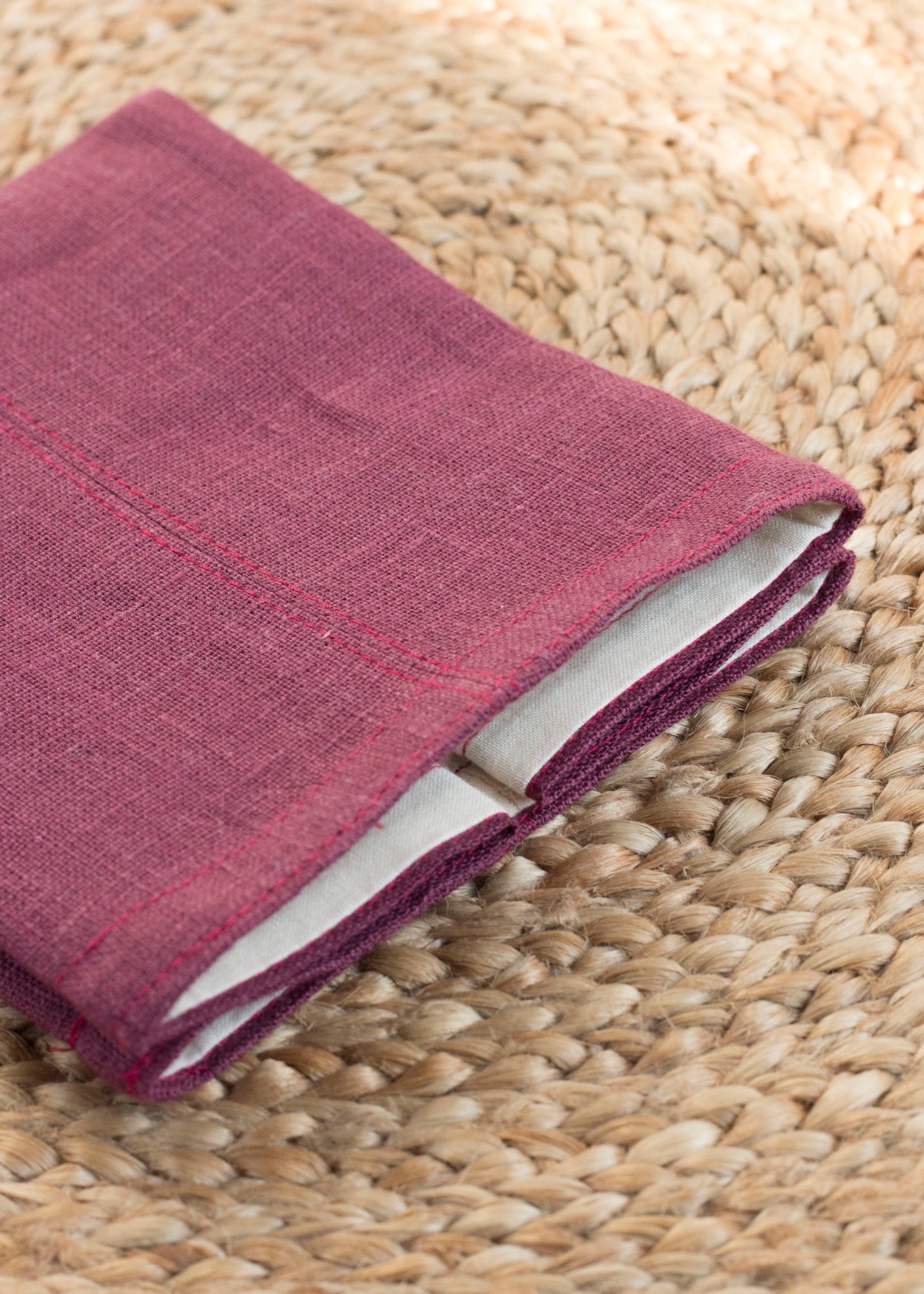 Cherry square Linen Tissue Box Cover
