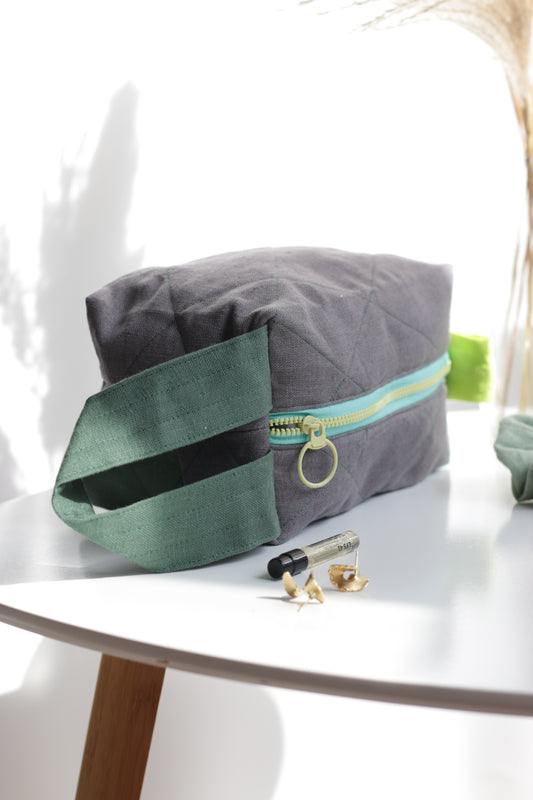 Dark Forest | Linen Quilted Pouch
