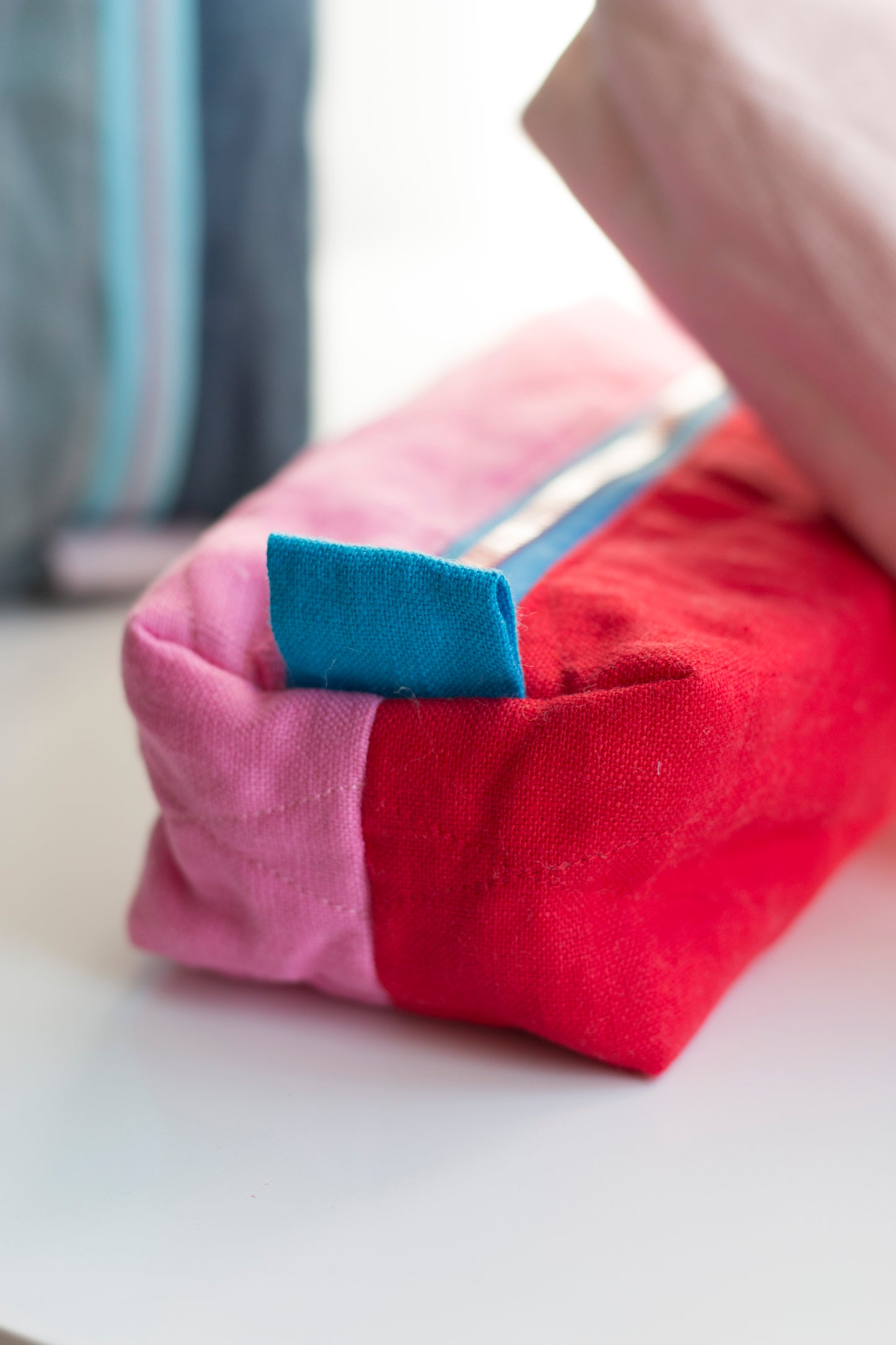 Pink Strawberry | Mini Quilted Pouch