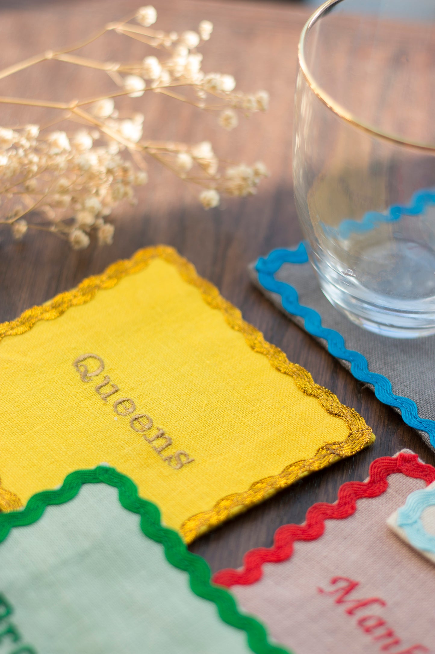 New York Borough's Linen Coasters