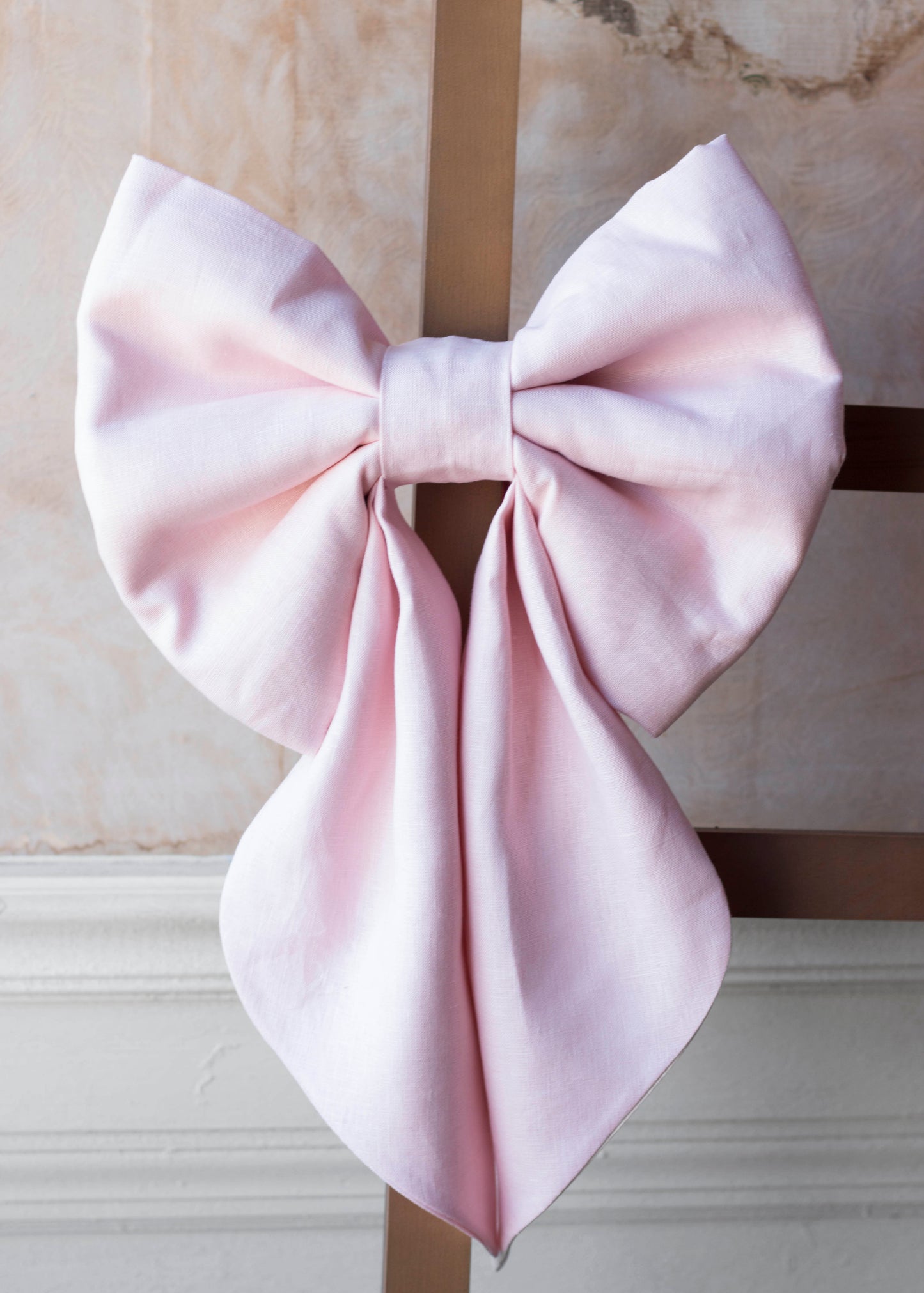 Pink Giant Linen Bow