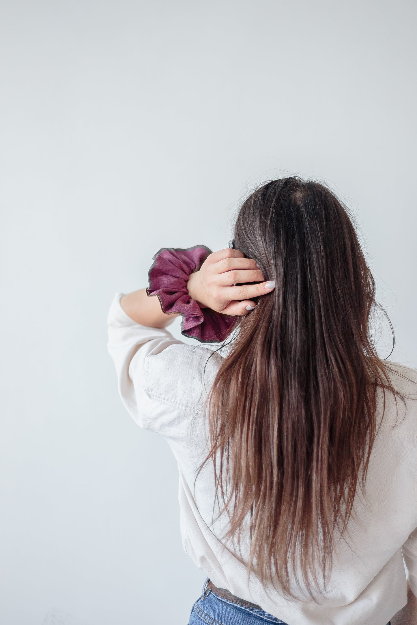 Linen Scrunchie Cherry