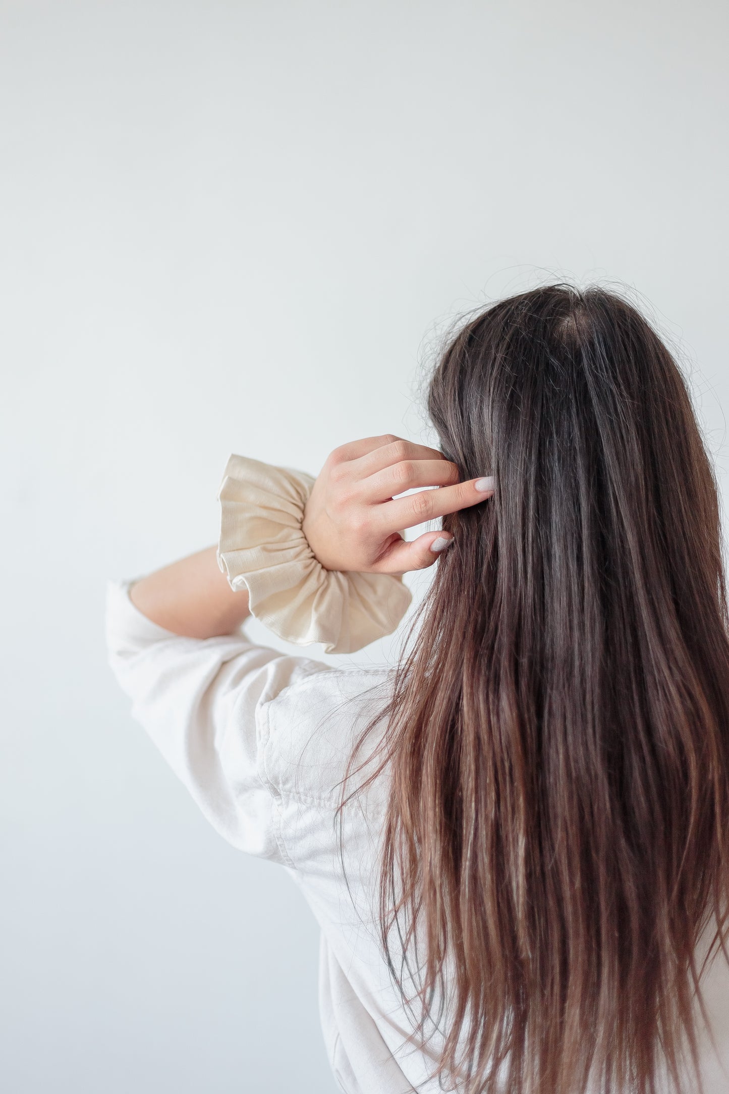 Linen Scrunchie Eggshell