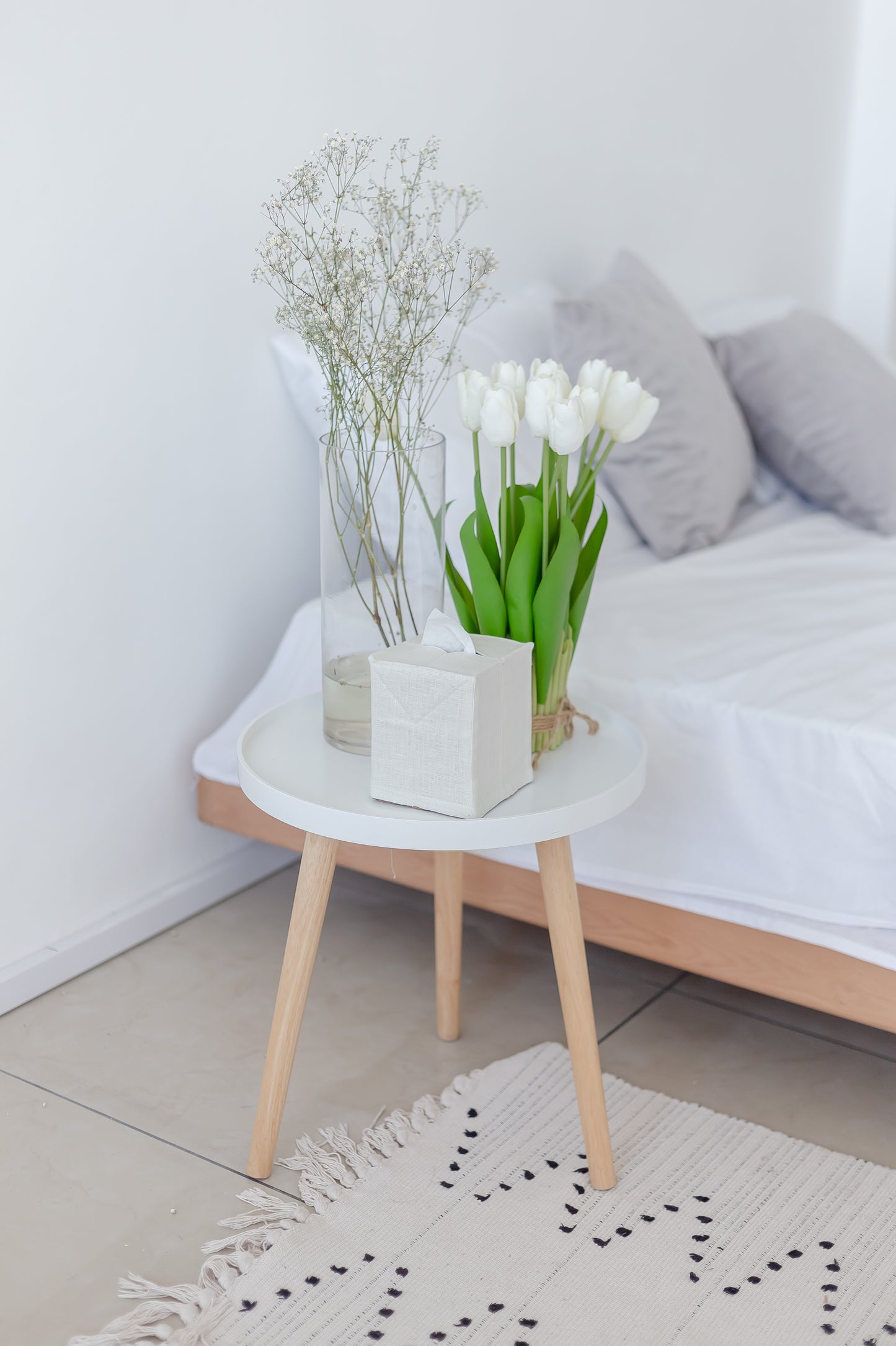 White Tissue Box Cover