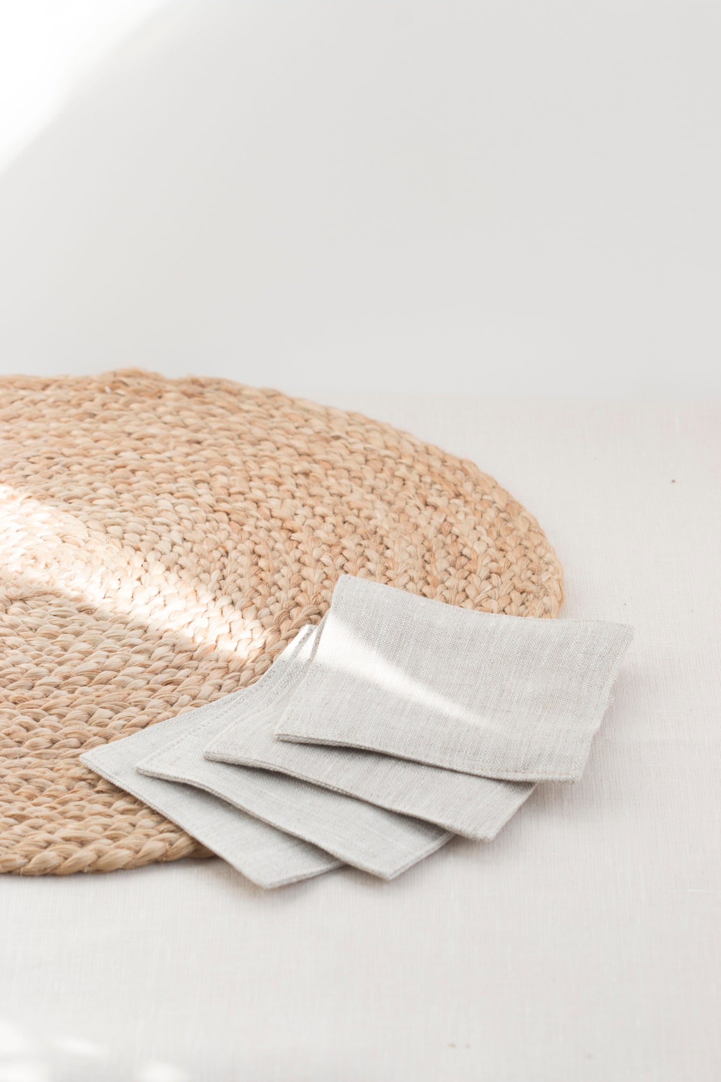 Linen Coasters Set of 4 Natutal