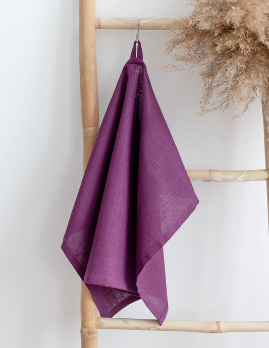 Eggplant purple Kitchen Linen Towel