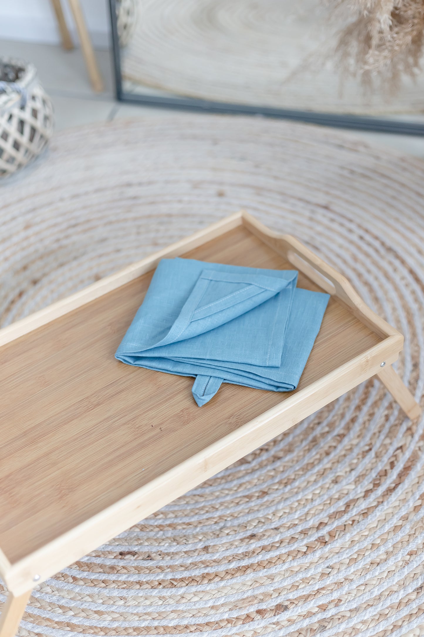 turquoise blue  Linen Kitchen Towel