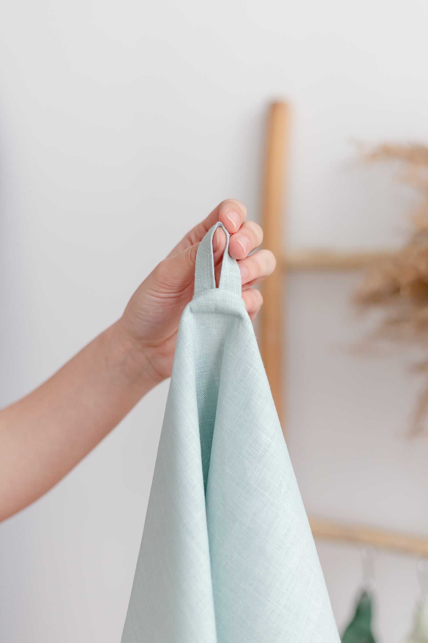 Dusty Blue Linen Kitchen Towel